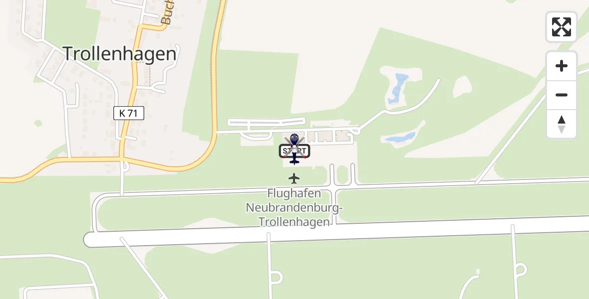Flugroute Polizeihubschrauber Neubrandenburg Trollenhagen Flughafen - Neubrandenburg Trollenhagen Flughafen, 16 April 2026, 10:26