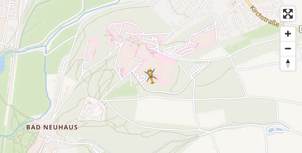 Flugroute Ambulanzhubschrauber Bad Neustadt an der Saale Hospital - Bad Neustadt an der Saale Hospital, 16 April 2026, 10:48