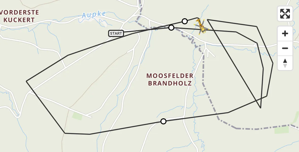 Flugroute Ambulanzhubschrauber Arnsberg - Möhnesee, 16 April 2026, 10:53