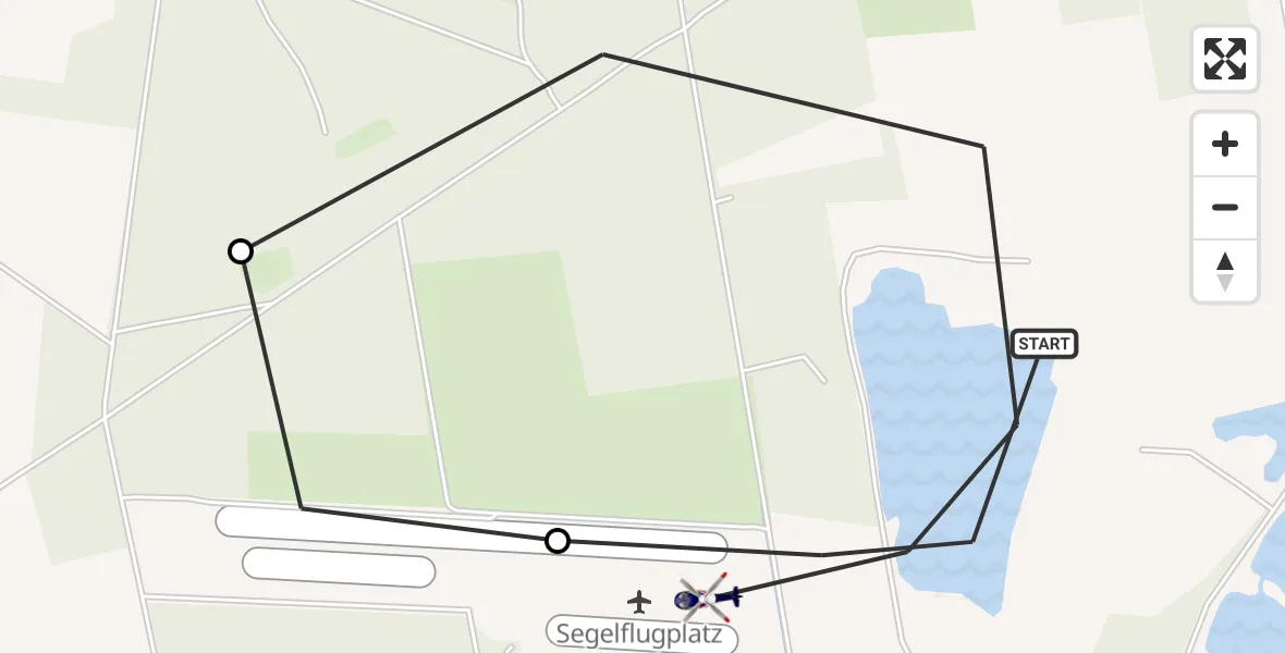 Flugroute Polizeihubschrauber Gifhorn - Wilsche Segelflugfeld, 16 April 2026, 11:45