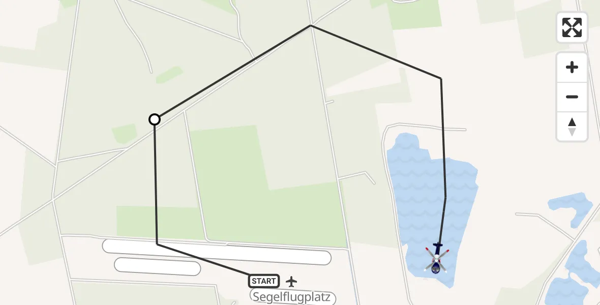 Flugroute Polizeihubschrauber Wilsche Segelflugfeld - Gifhorn, 16 April 2026, 11:55