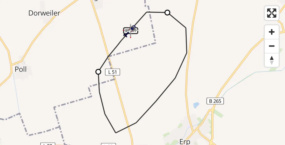 Flugroute Polizeihubschrauber Nörvenich - Nörvenich, 16 April 2026, 12:10