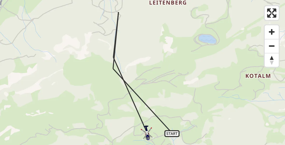 Flugroute Polizeihubschrauber Lenggries - Lenggries, 16 April 2026, 12:13