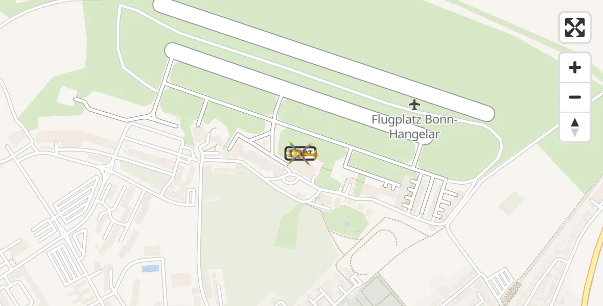 Flugroute Rettungshubschrauber Bonn-Hangelar Flugplatz - Bonn-Hangelar Flugplatz, 16 April 2026, 13:04