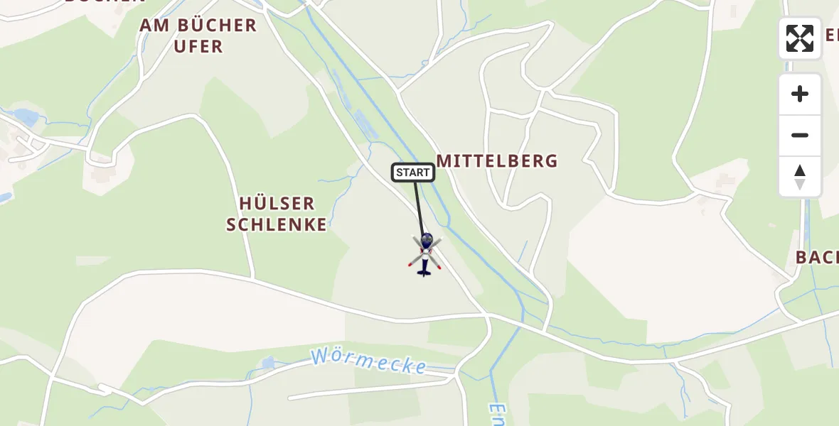 Flugroute Polizeihubschrauber Halver - Halver, 16 April 2026, 13:19
