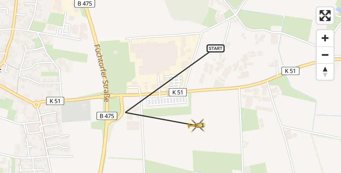 Flugroute Rettungshubschrauber Sassenberg - Sassenberg, 16 April 2026, 13:22