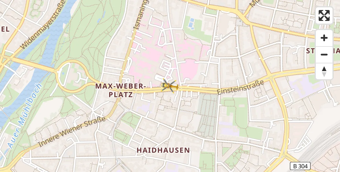 Flugroute Rettungshubschrauber Rechts der Isar University Hospital - Rechts der Isar University Hospital, 16 April 2026, 13:32
