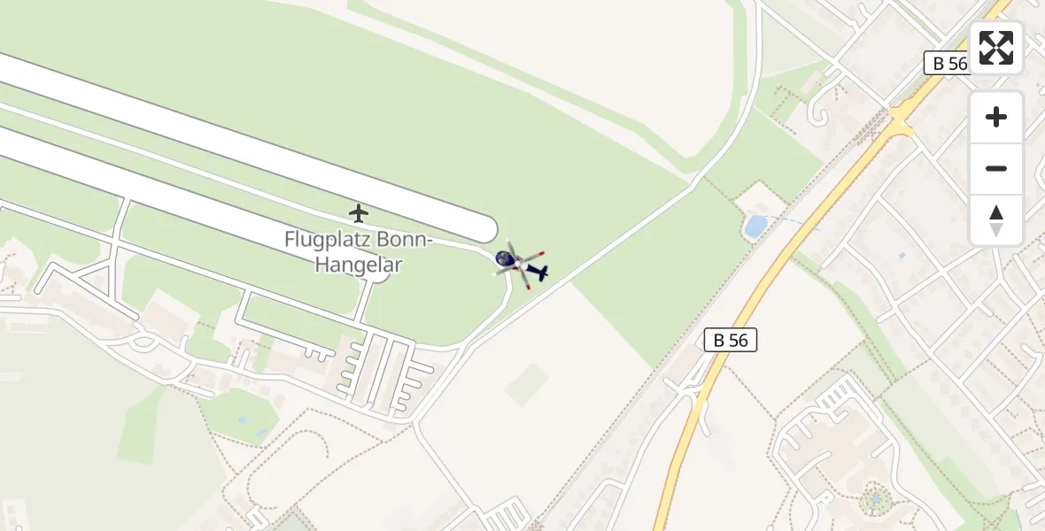 Flugroute Polizeihubschrauber Sankt Augustin - Sankt Augustin, 16 April 2026, 13:33