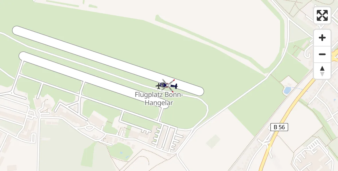 Flugroute Polizeihubschrauber Bonn-Hangelar Flugplatz - Bonn-Hangelar Flugplatz, 16 April 2026, 13:42