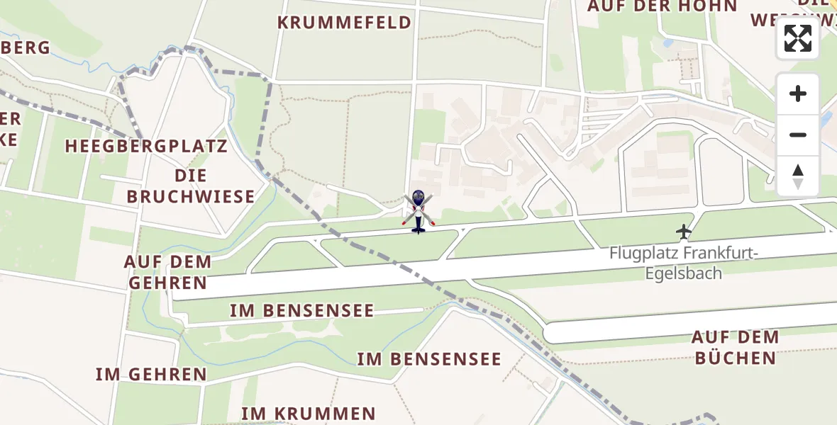 Flugroute Polizeihubschrauber Flughafen Frankfurt-Egelsbach - Flughafen Frankfurt-Egelsbach, 16 April 2026, 13:59