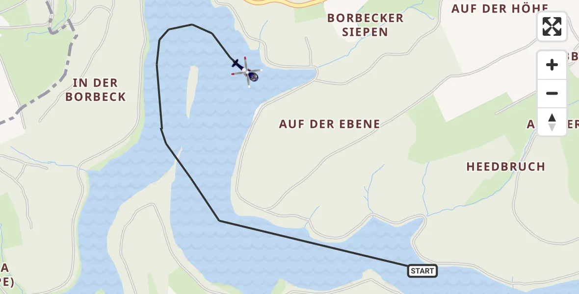 Flugroute Polizeihubschrauber Breckerfeld - Breckerfeld, 16 April 2026, 14:04