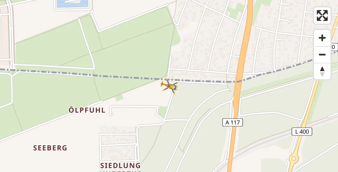 Flugroute Rettungshubschrauber Schönefeld - Schönefeld, 16 April 2026, 15:03