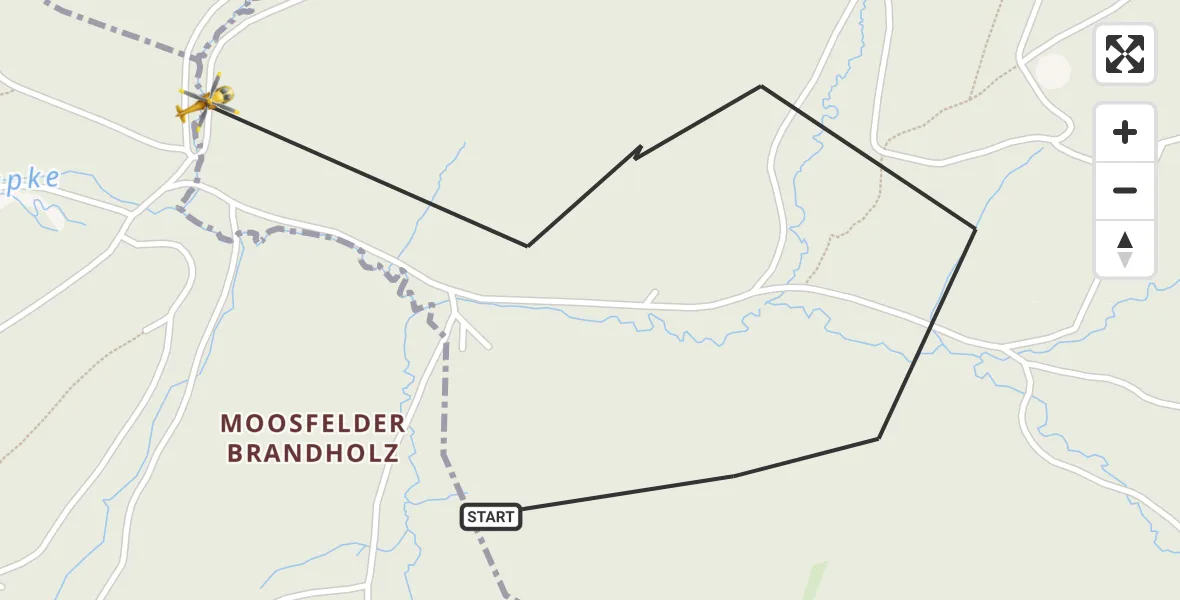 Flugroute Ambulanzhubschrauber Möhnesee - Arnsberg, 16 April 2026, 16:03