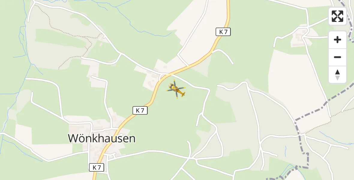 Flugroute Rettungshubschrauber Radevormwald - Radevormwald, 16 April 2026, 16:03