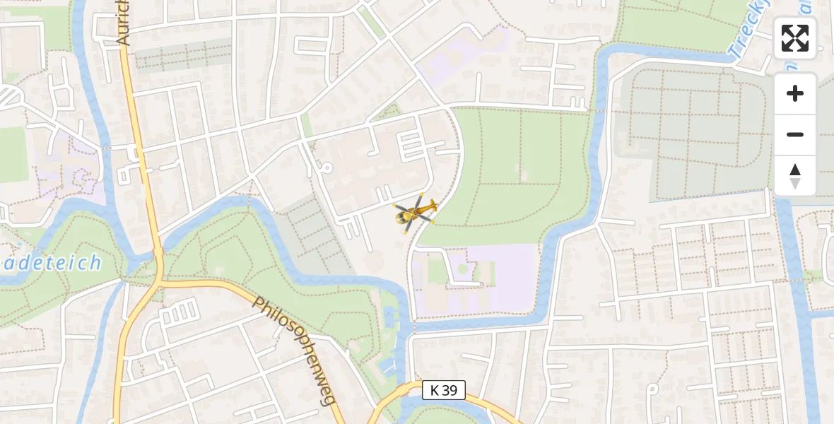 Flugroute Rettungshubschrauber Emden - Emden, 16 April 2026, 19:55
