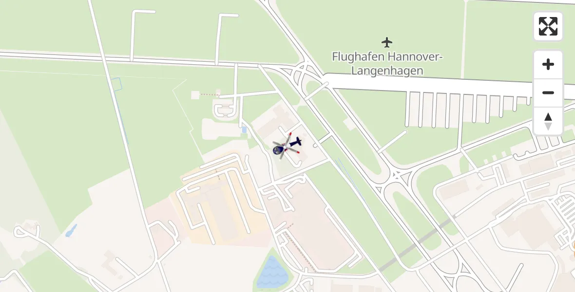 Flugroute Polizeihubschrauber Flughafen Hannover - Flughafen Hannover, 16 April 2026, 20:27