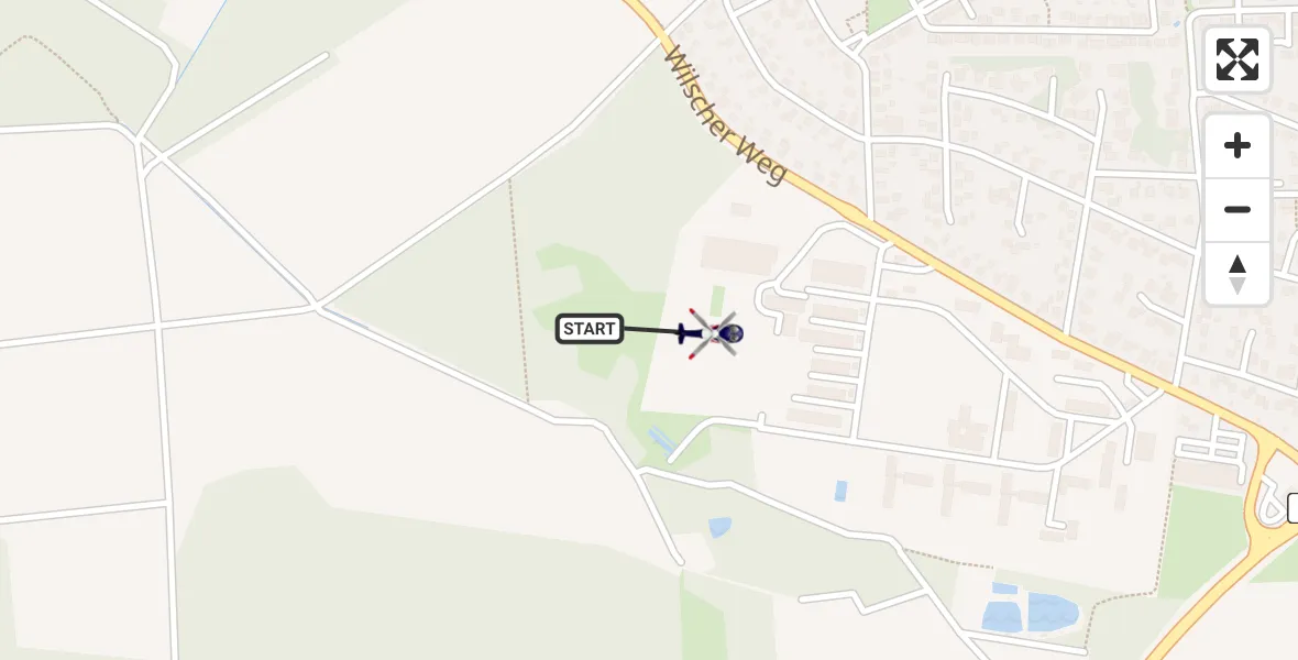 Flugroute Polizeihubschrauber Gifhorn Bundespolizei Hubschrauberlandeplatz - Gifhorn Bundespolizei Hubschrauberlandeplatz, 16 April 2026, 21:25
