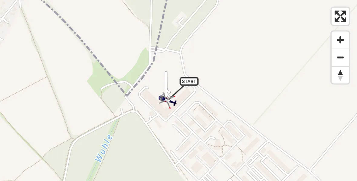 Flugroute Polizeihubschrauber Ahrensfelde Hubschrauberlandeplatz - Ahrensfelde Hubschrauberlandeplatz, 17 April 2026, 03:25