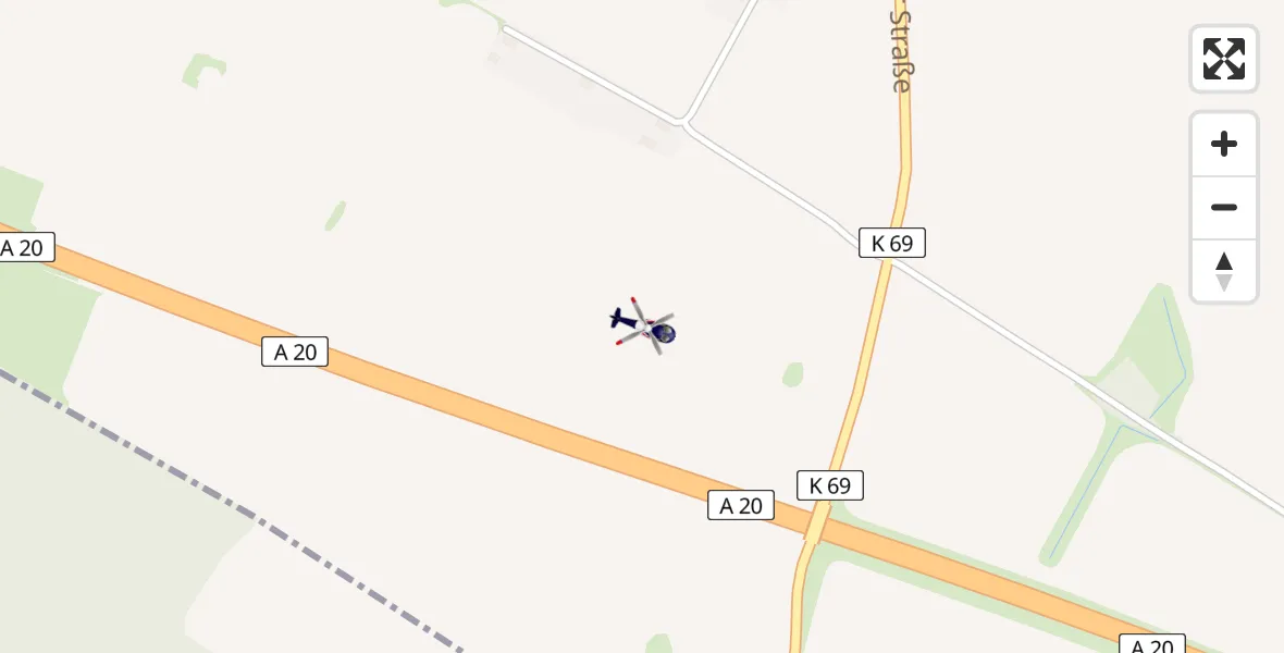 Flugroute Polizeihubschrauber Jatznick - Jatznick, 17 April 2026, 04:04