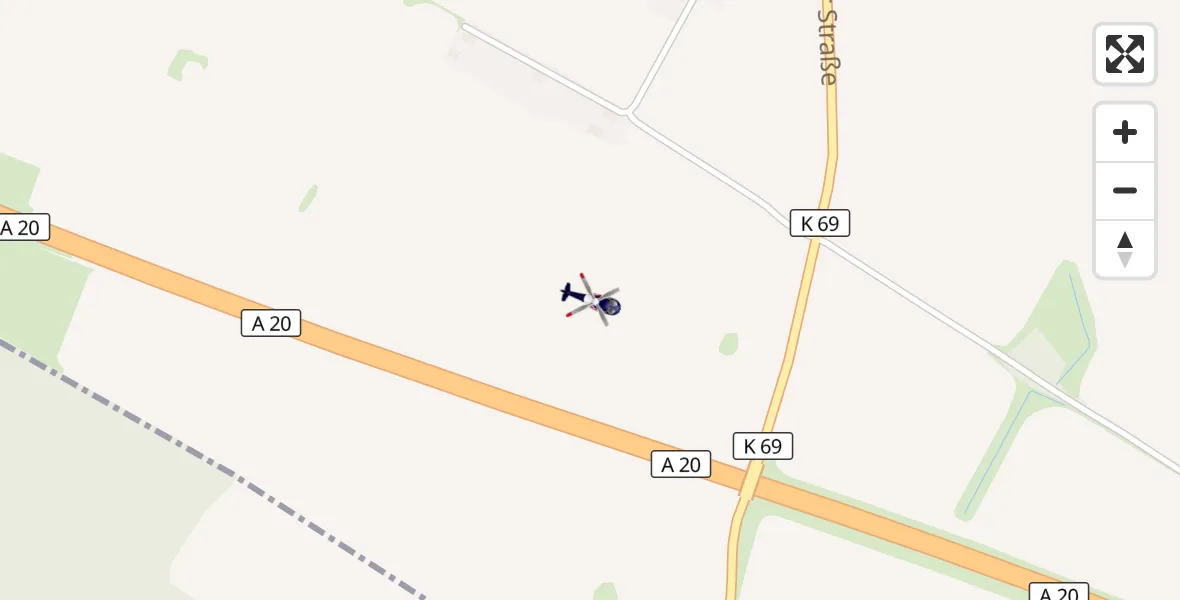 Flugroute Polizeihubschrauber Jatznick - Jatznick, 17 April 2026, 04:04