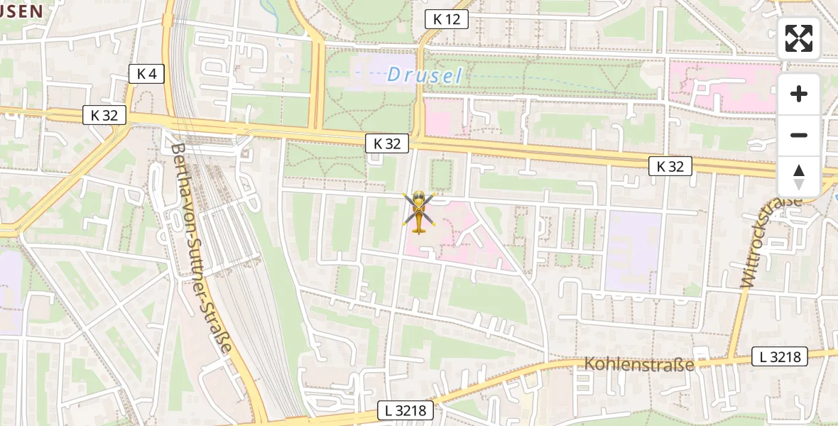 Flugroute Rettungshubschrauber Kassel - Kassel, 17 April 2026, 05:08