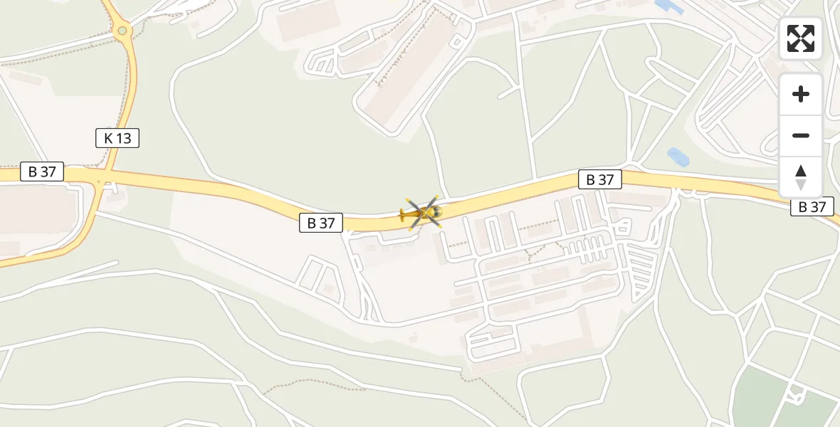 Flugroute Rettungshubschrauber Kaiserslautern - Kaiserslautern, 17 April 2026, 06:02
