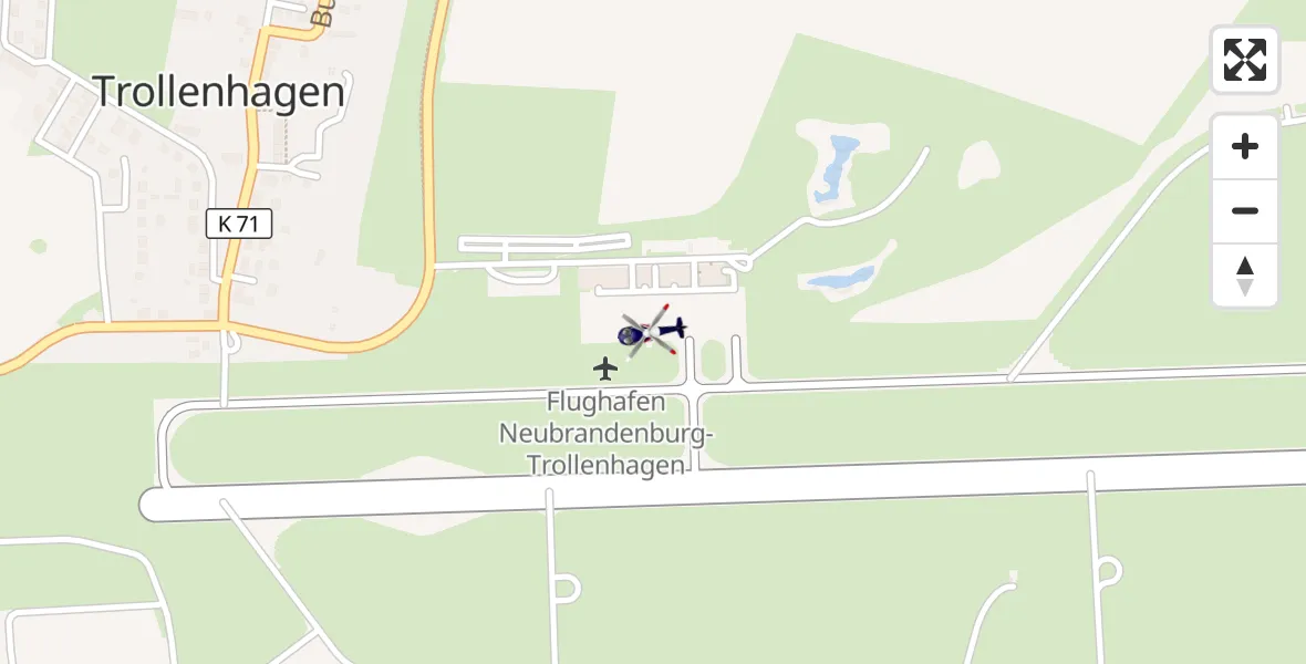 Flugroute Polizeihubschrauber Neubrandenburg Trollenhagen Flughafen - Neubrandenburg Trollenhagen Flughafen, 17 April 2026, 06:18