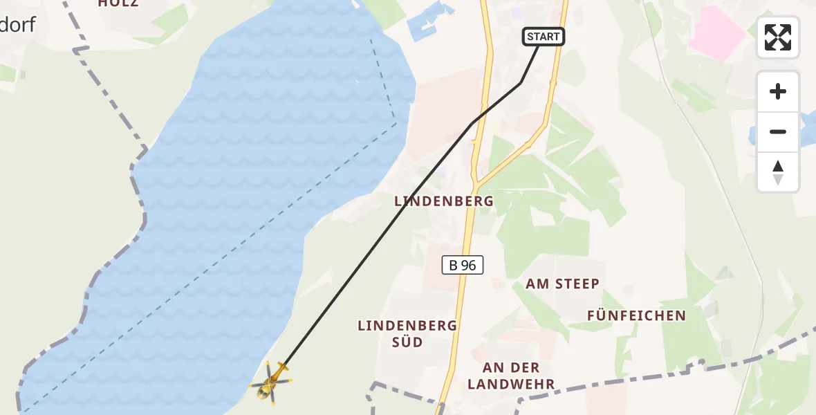 Flugroute Rettungshubschrauber Neubrandenburg - Neubrandenburg, 17 April 2026, 06:29