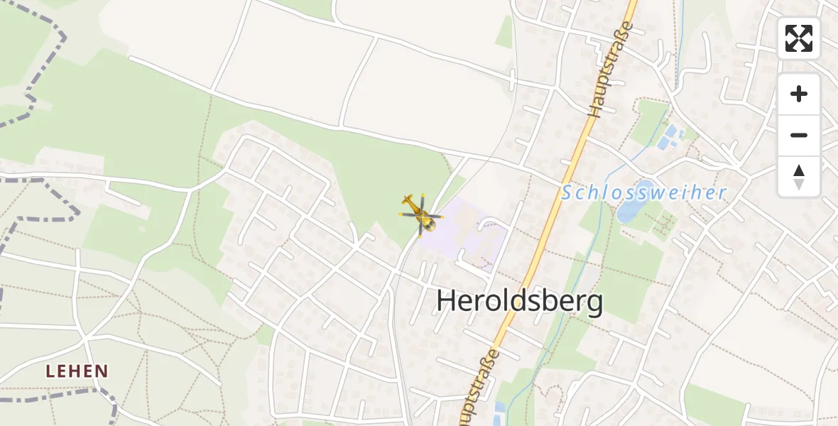 Flugroute Rettungshubschrauber Heroldsberg - Heroldsberg, 17 April 2026, 06:57