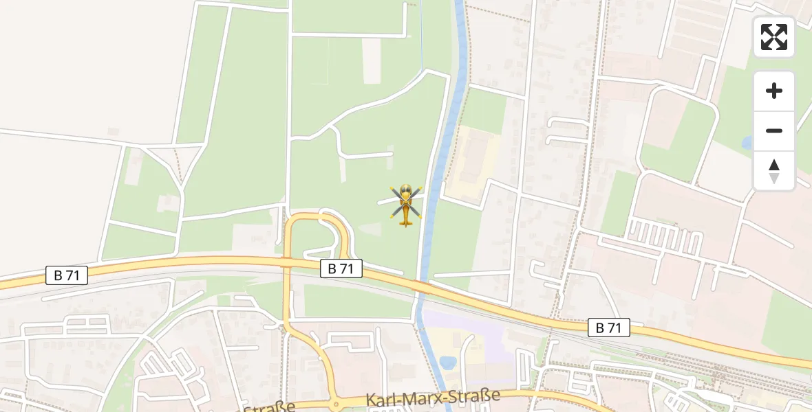 Flugroute Rettungshubschrauber Salzwedel - Salzwedel, 17 April 2026, 07:25