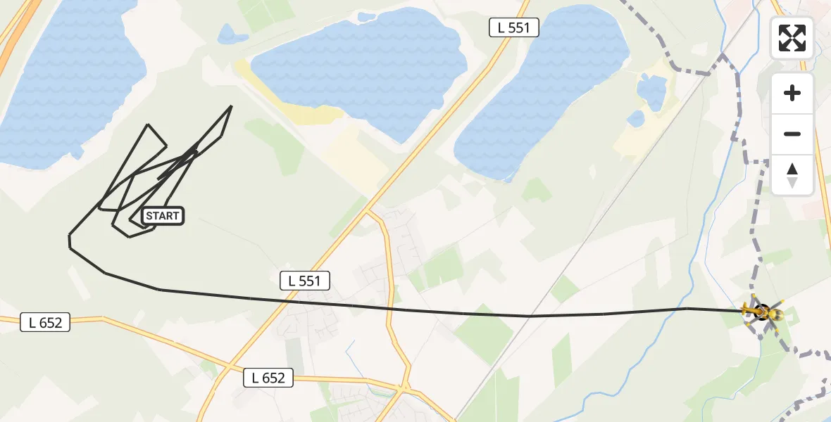Flugroute Ambulanzhubschrauber Haltern am See - Dülmen, 17 April 2026, 07:47