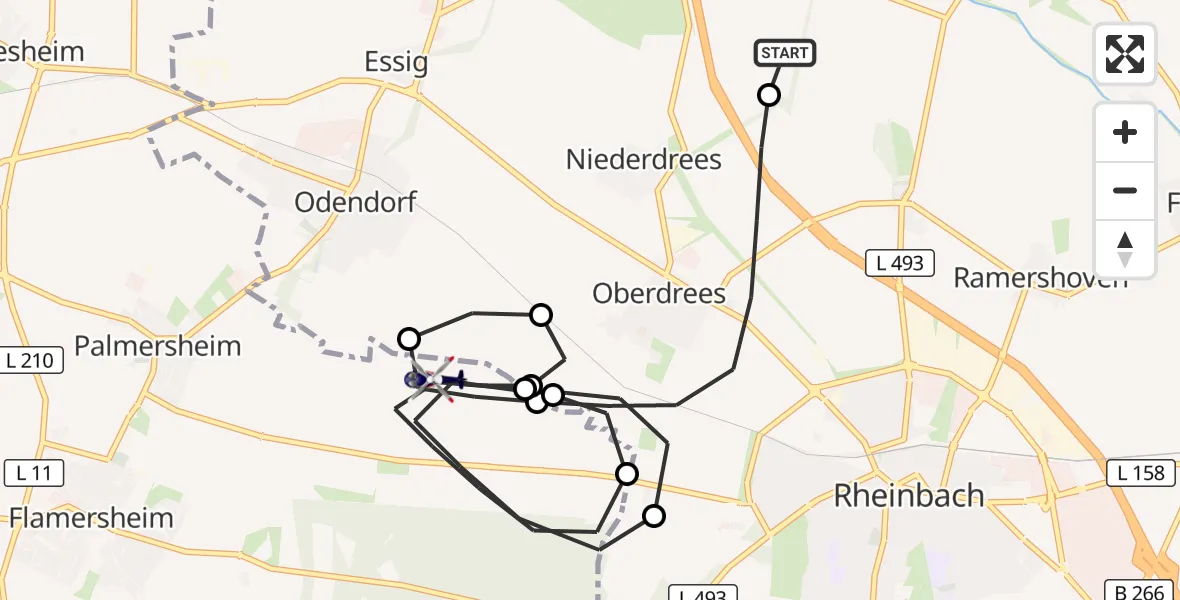 Flugroute Polizeihubschrauber Swisttal - Euskirchen, 17 April 2026, 07:55