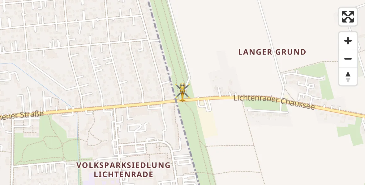 Flugroute Rettungshubschrauber Schönefeld - Schönefeld, 17 April 2026, 08:28