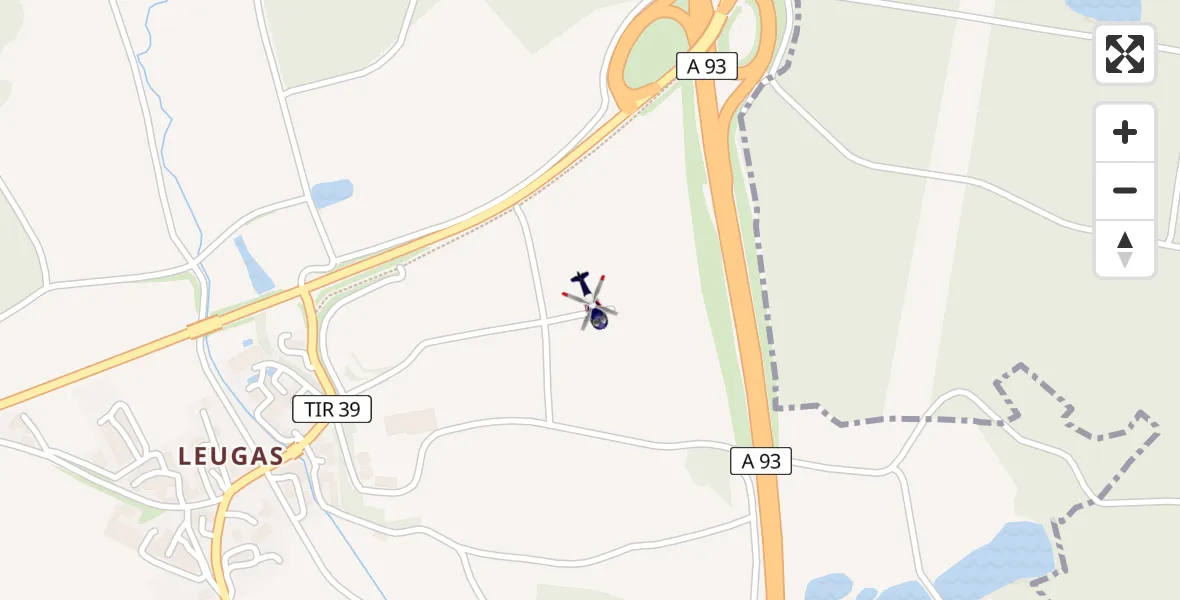 Flugroute Polizeihubschrauber Wiesau - Wiesau, 17 April 2026, 08:38