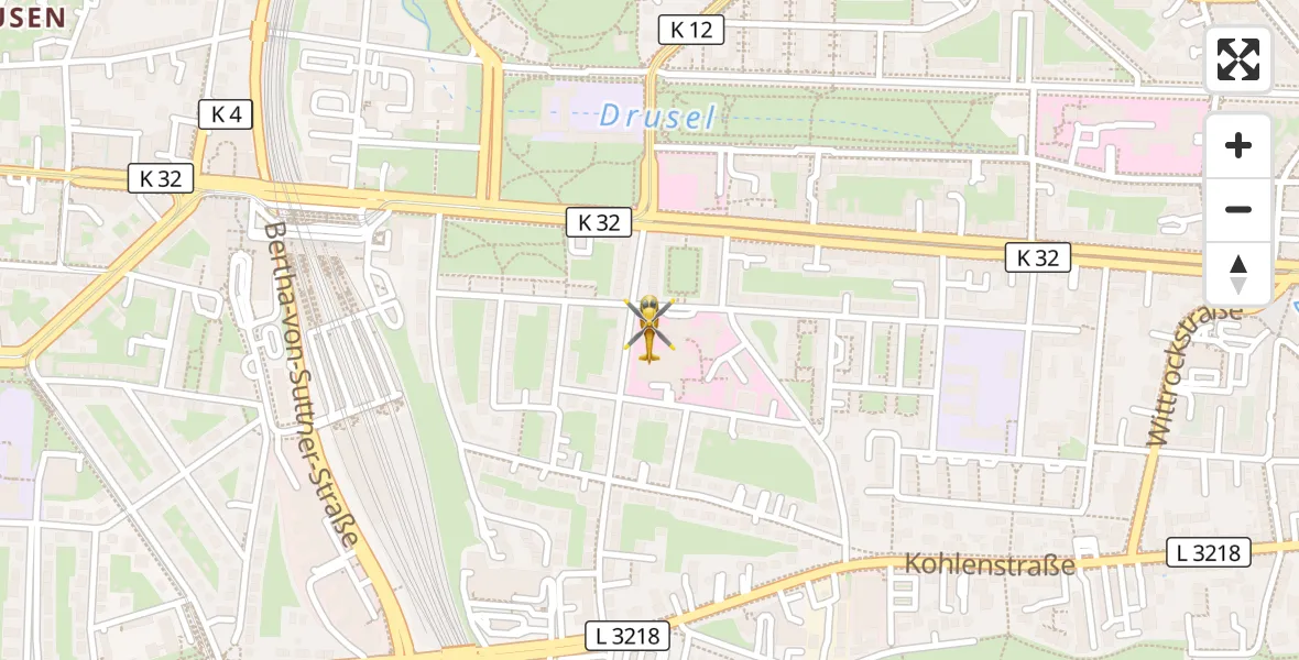Flugroute Rettungshubschrauber Kassel - Kassel, 17 April 2026, 08:50