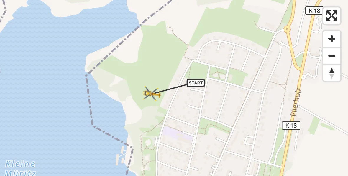 Flugroute Rettungshubschrauber Rechlin - Rechlin, 17 April 2026, 09:26