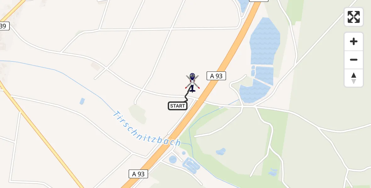 Flugroute Polizeihubschrauber Wiesau - Wiesau, 17 April 2026, 09:40