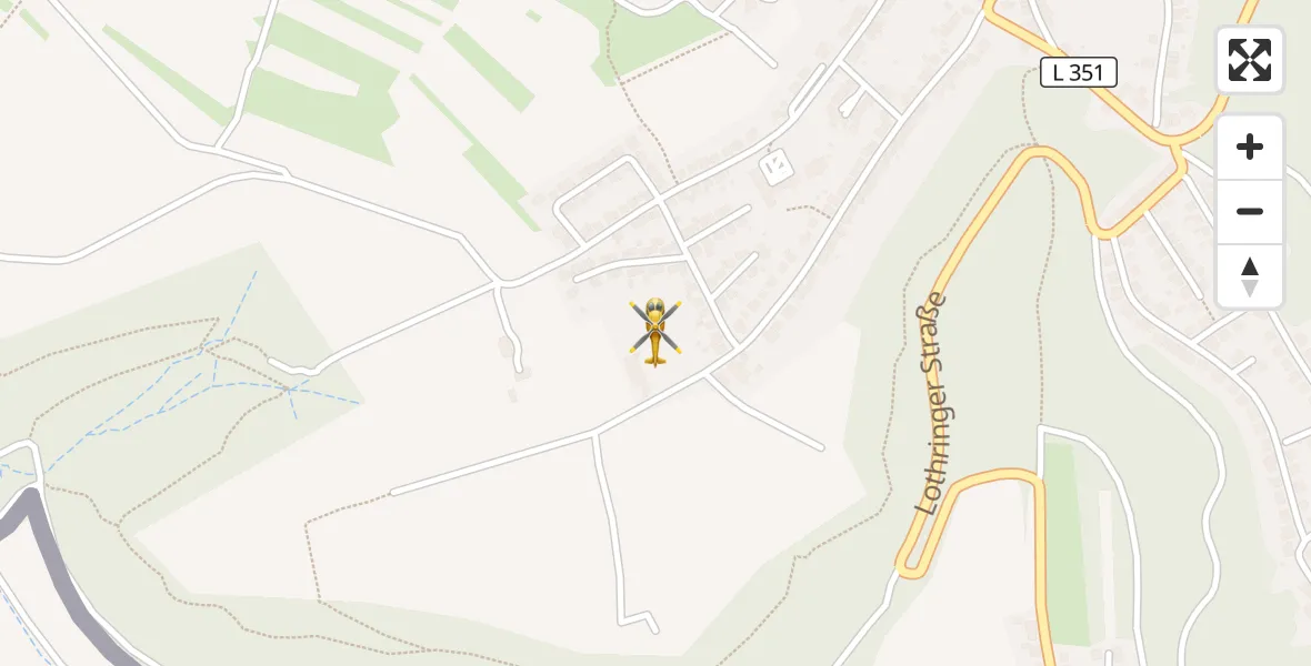 Flugroute Rettungshubschrauber Überherrn - Überherrn, 17 April 2026, 09:41