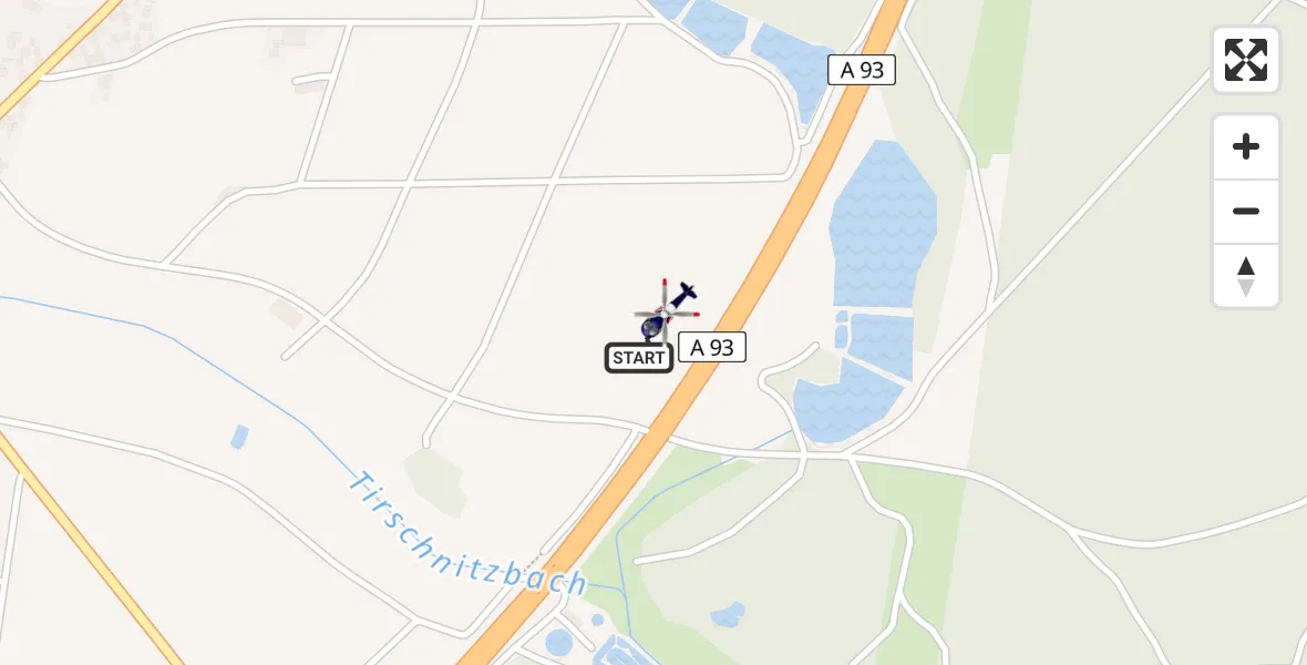 Flugroute Polizeihubschrauber Wiesau - Wiesau, 17 April 2026, 09:44