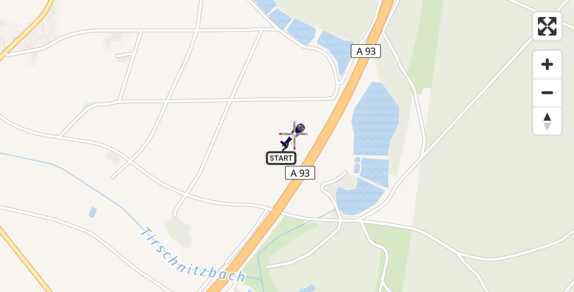 Flugroute Polizeihubschrauber Wiesau - Wiesau, 17 April 2026, 09:47
