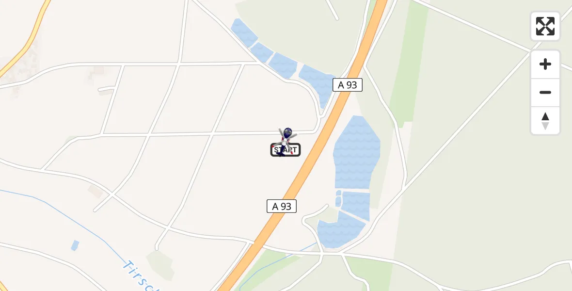 Flugroute Polizeihubschrauber Wiesau - Wiesau, 17 April 2026, 09:53