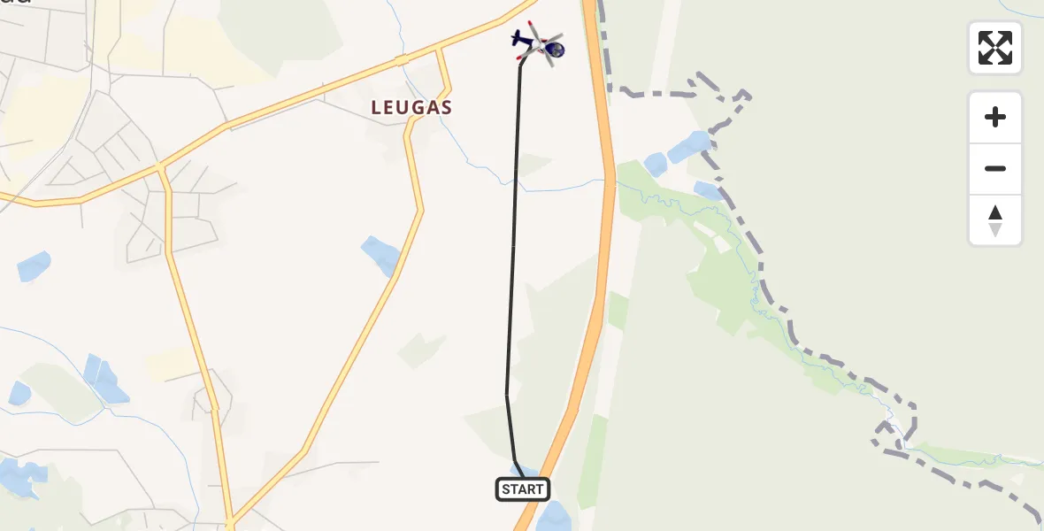 Flugroute Polizeihubschrauber Wiesau - Wiesau, 17 April 2026, 10:00