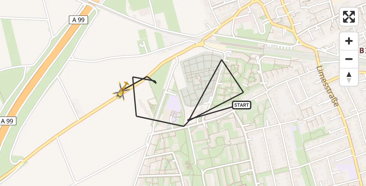 Flugroute Rettungshubschrauber München - München, 17 April 2026, 10:21