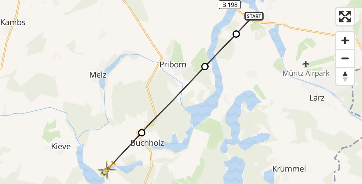 Routekaart van de vlucht: Rettungshubschrauber nach Buchholz