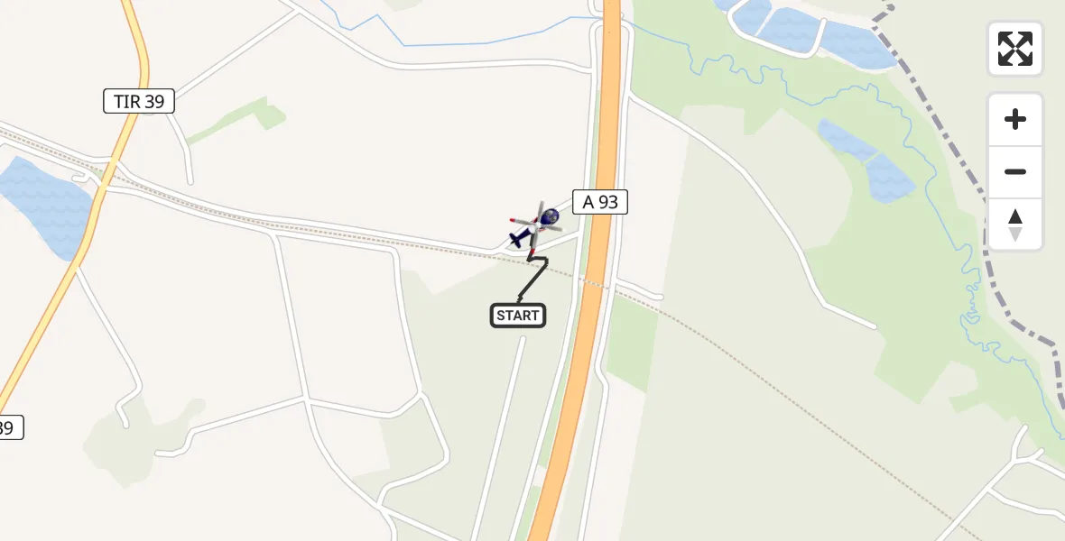 Flugroute Polizeihubschrauber Wiesau - Wiesau, 17 April 2026, 11:03