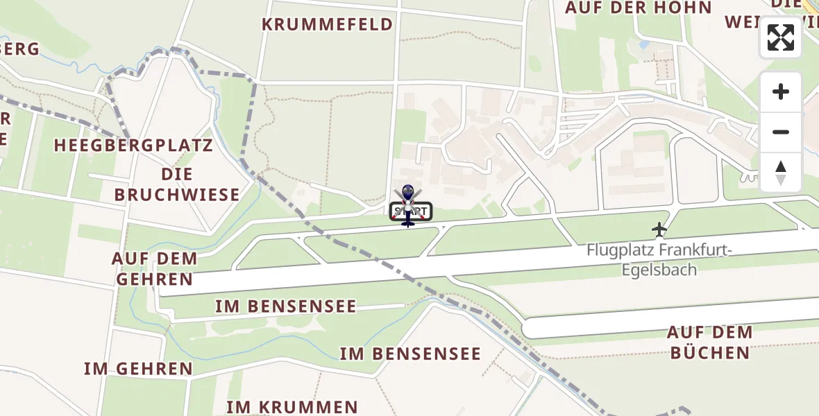 Flugroute Polizeihubschrauber Flughafen Frankfurt-Egelsbach - Flughafen Frankfurt-Egelsbach, 17 April 2026, 11:46