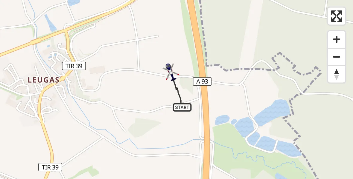 Flugroute Polizeihubschrauber Wiesau - Wiesau, 17 April 2026, 11:59