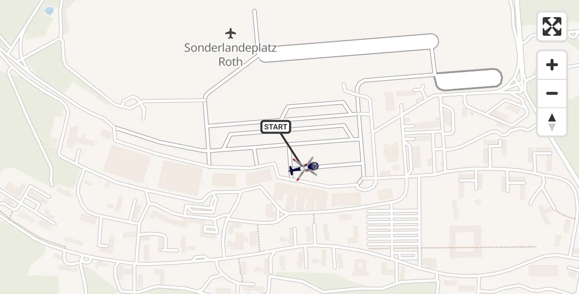 Flugroute Polizeihubschrauber Flugplatz Roth - Flugplatz Roth, 17 April 2026, 12:59
