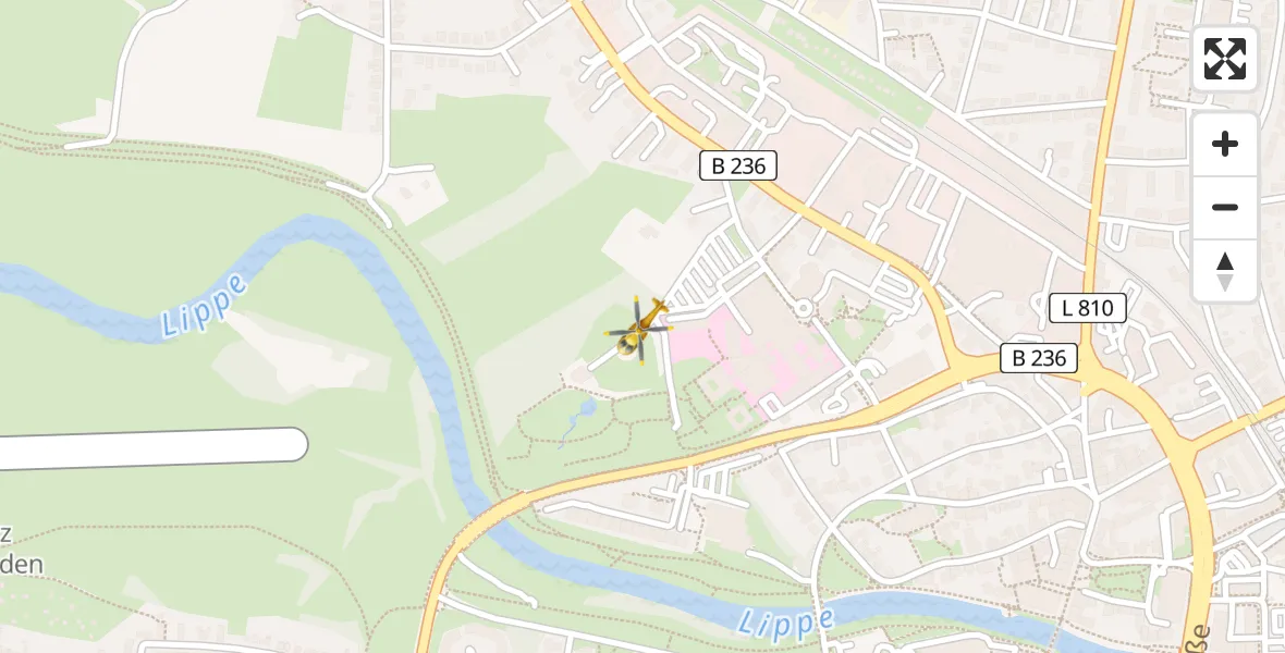 Flugroute Rettungshubschrauber Sankt Marien Hospital - Sankt Marien Hospital, 17 April 2026, 13:36