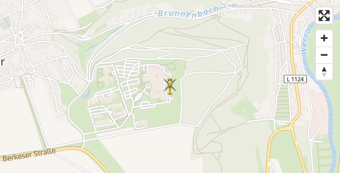 Flugroute Rettungshubschrauber Helios Clinic Meiningen - Helios Clinic Meiningen, 17 April 2026, 13:52